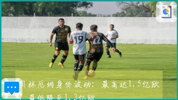 贝林厄姆身价波动：最高达1.5亿欧，最低降至1.3亿欧
